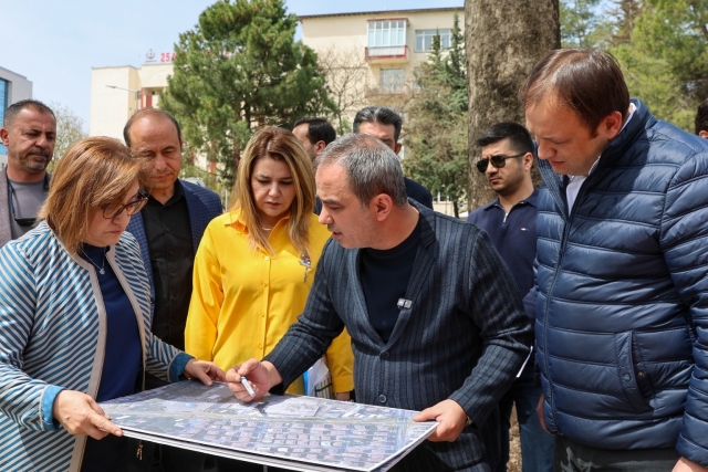 BAŞKAN ŞAHİN, ÇALIŞMALARI YERİNDE İNCELEDİ