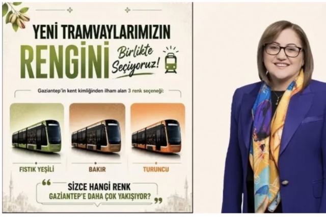Büyükşehir’in şehre kazandıracağı yeni tramvayların rengi oylarla belirlenecek
