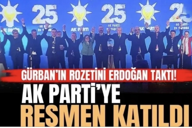 Gaziantep Milletvekili Gürban AK Parti’ye Katıldı! Rozeti Erdoğan’dan