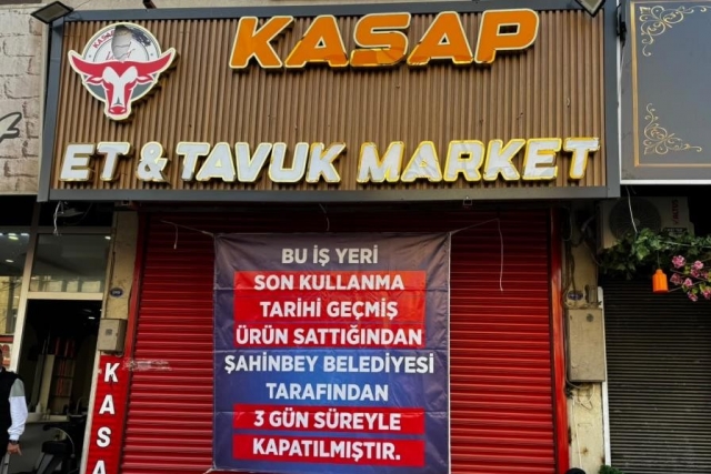 Şahinbey’de son kullanma tarihi geçmiş ciğer satan iş yerine 3 gün kapatma