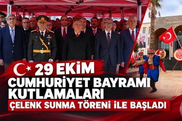 29 Ekim Cumhuriyet Bayramı Kutlamaları Çelenk Sunma Töreni İle Başladı