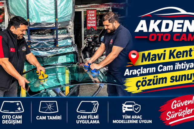 Akdeniz Oto Cam, Mavi Kent’te Araçların Cam ihtiyaçlarına çözüm sunuyor