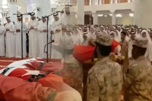 Katar’daki Türk şehitler için düzenlenen cenaze törenine Katar Emiri de katıldı