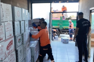Gaziantep'te 2 ton bozuk kuru pasta imha edildi