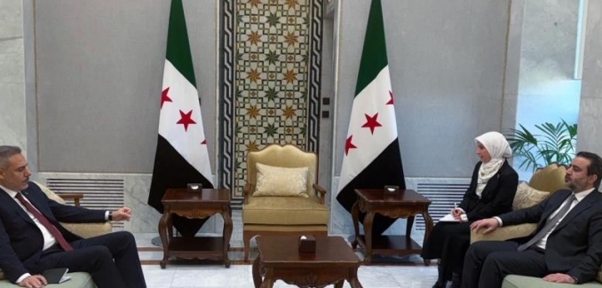 Dışişleri Bakanı Fidan, Suriyeli mevkidaşı Şeybani ile bir araya geldi