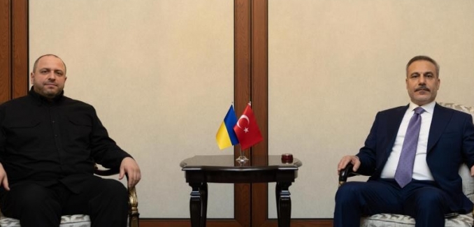 Bakan Fidan, Ukrayna Milli Güvenlik ve Savunma Konseyi Sekreteri Umerov ile görüştü