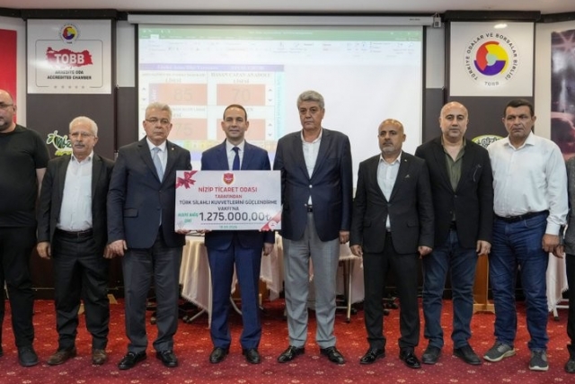 NİZİP TİCARET ODASI’NDAN KAHRAMAN ORDUMUZA DEV DESTEK: TSK GÜÇLENDİRME VAKFINA 1.275.000,00 TL ŞAHSİ BAĞIŞ!