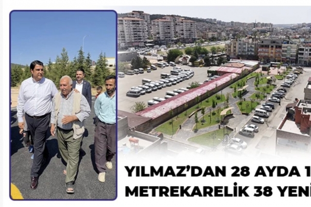 Yılmaz’dan 28 ayda 186 bin metrekarelik 38 yeni park
