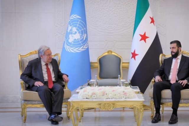 BM Genel Sekreteri Guterres, Suriye Devlet Başkanı Şara ile görüştü