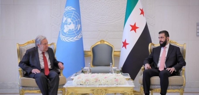 BM Genel Sekreteri Guterres, Suriye Devlet Başkanı Şara ile görüştü