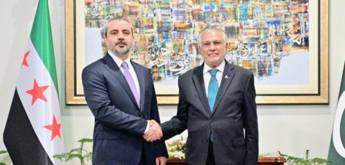 Suriye Dışişleri Bakanı Şeybani, Pakistan Başbakanı Şerif ile bir araya geldi