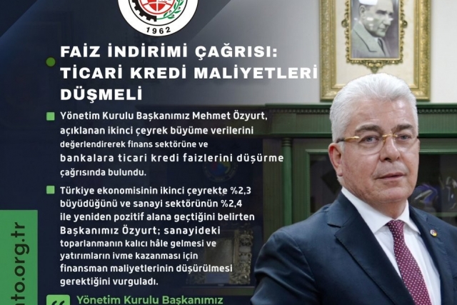 NTO’dan Bankalara Faiz İndirimi Çağrısı
