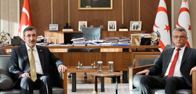 Cumhurbaşkanı Yardımcısı Yılmaz, KKTC Cumhurbaşkanı Erhürman ile görüştü