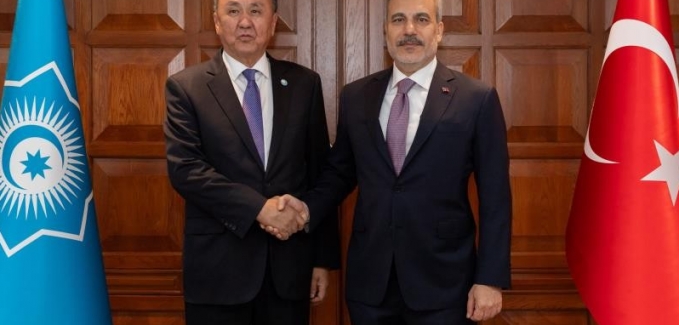 Bakan Fidan, Türk Devletleri Teşkilatı Genel Sekreteri Ömüraliyev ile görüştü