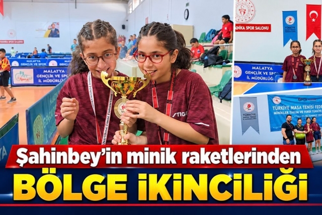 Şahinbey’in minik raketlerinden bölge ikinciliği