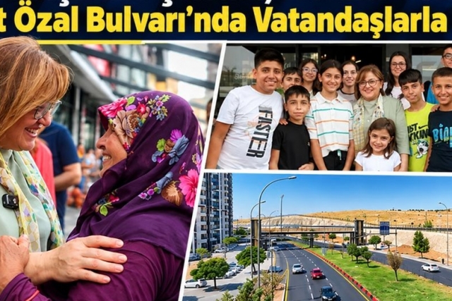 Başkan Şahin, Asfaltı Yenilenen Turgut Özal Bulvarı’nda Vatandaşlarla Buluştu