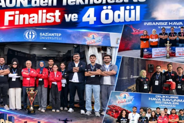 GAÜN’den Teknofest’te 16 Finalist ve 4 Ödül GAÜN’den Teknofest’te 16 Finalist ve 4 Ödül