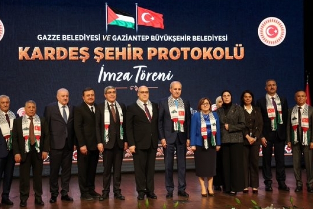 Gaziantep ile Gazze arasında kardeş şehir protokolü imzalandı.