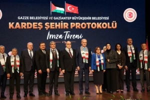 Gaziantep ile Gazze arasında kardeş şehir protokolü imzalandı.